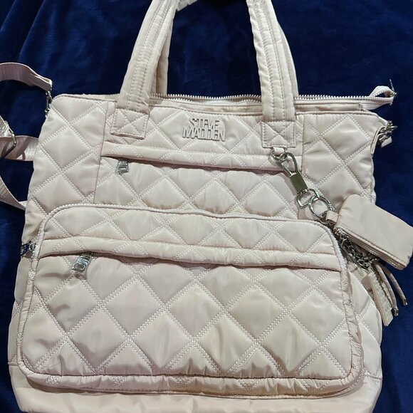 Steve Madden Pink Quilted Shoulder Bag - Picture 1 of 5